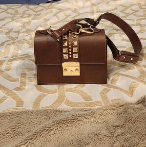 Mario Valentino Brown Studded Bag